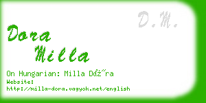 dora milla business card